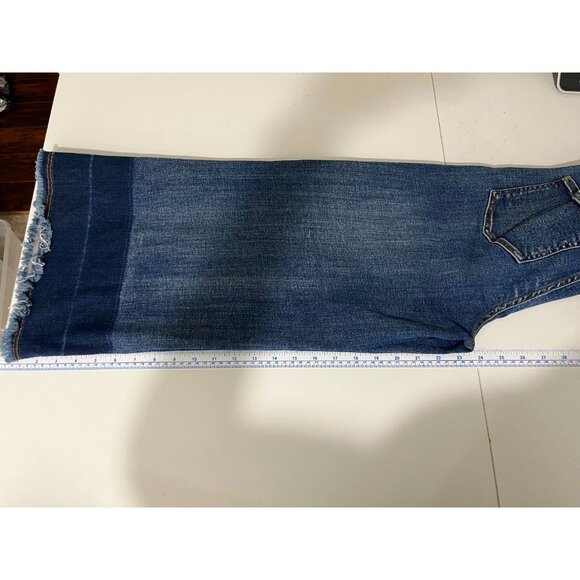 Ashley Graham X Marina Rinaldi Idioma Contrast Raw Hem Jeans Womens Size 6 - Picture 12 of 14